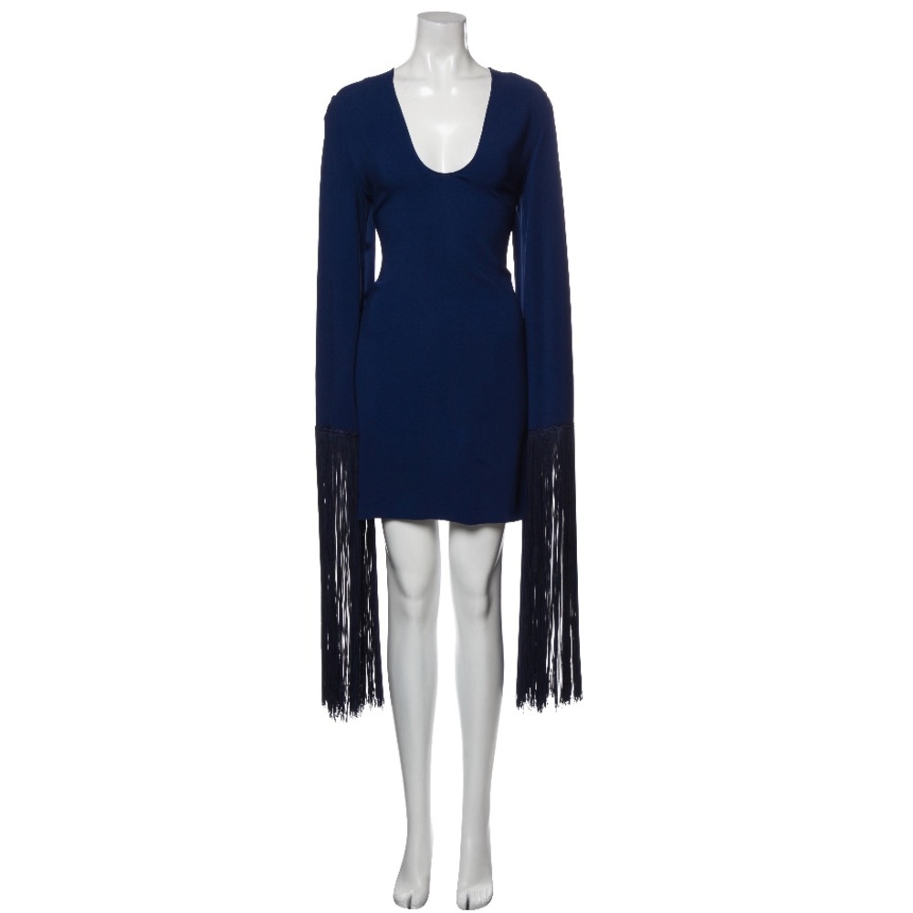 BNWT Stella McCartney Fringe Cuff VNeck Mini Dress